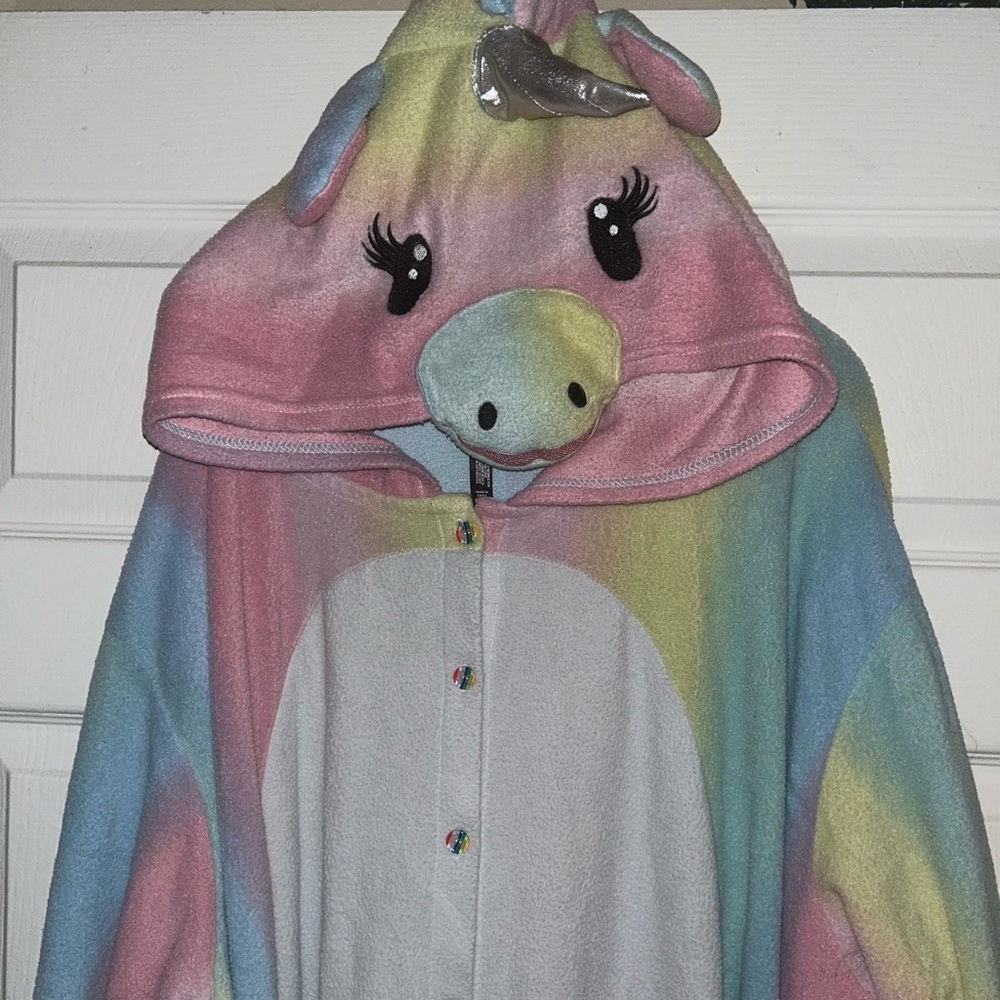 Torrid Pastel Rainbow Hooded Onesie